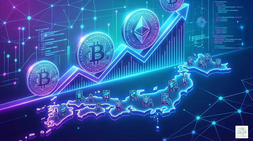 仮想通貨の市場成長と利用者数の推移