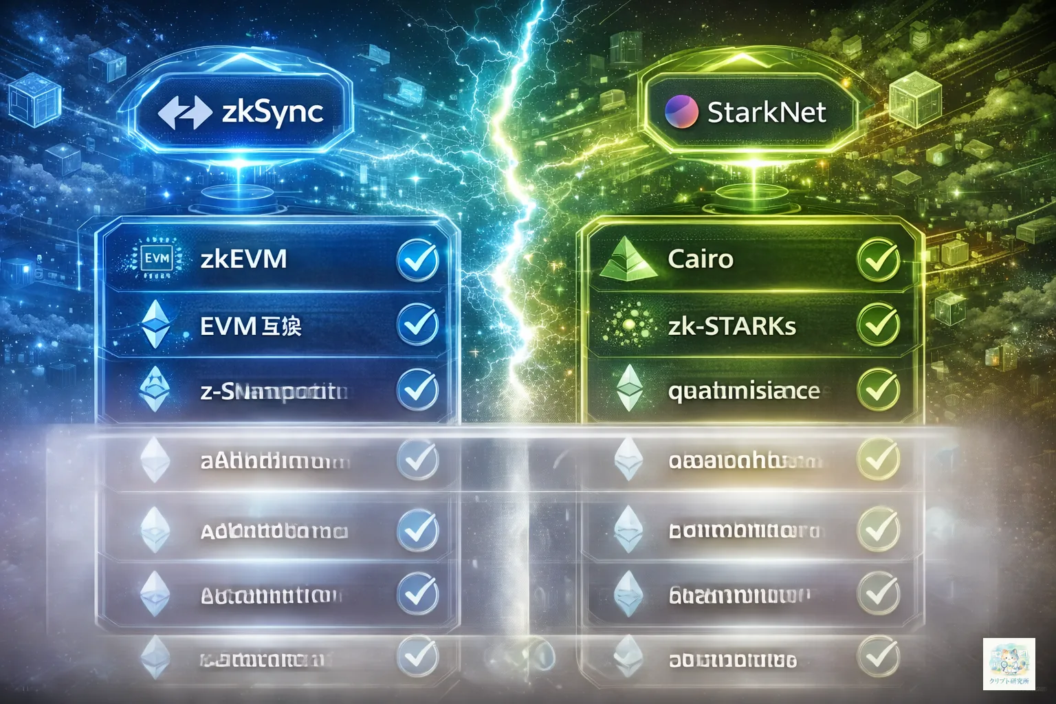 zkSyncとStarkNet比較