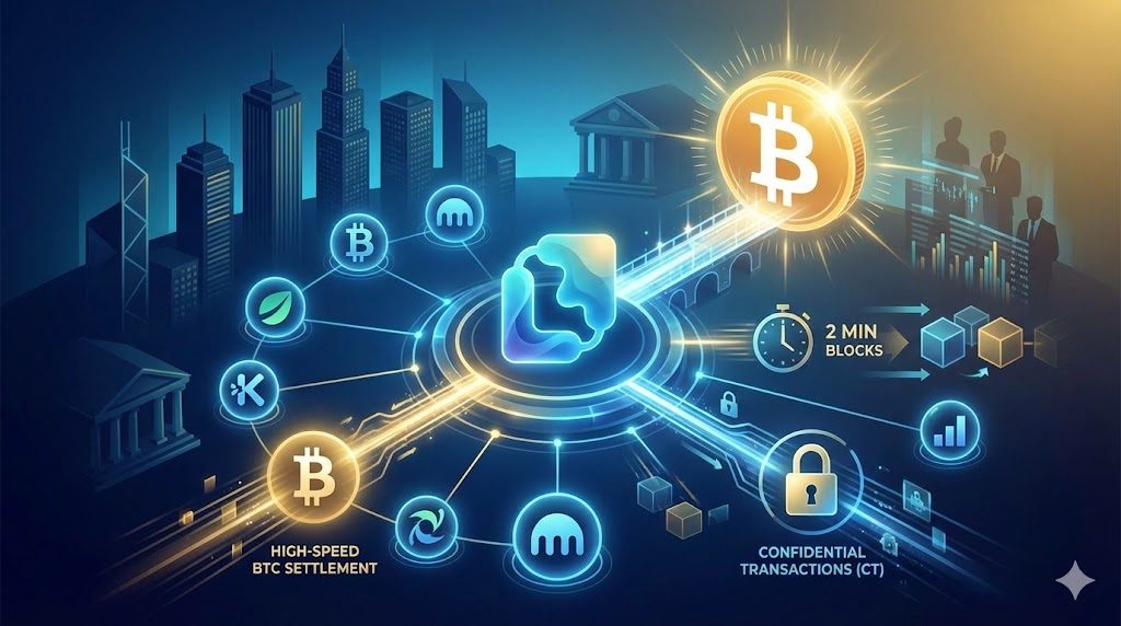 Liquid Networkの構造図：取引所間決済、Byzantineコンセンサスの仕組みを示す図解