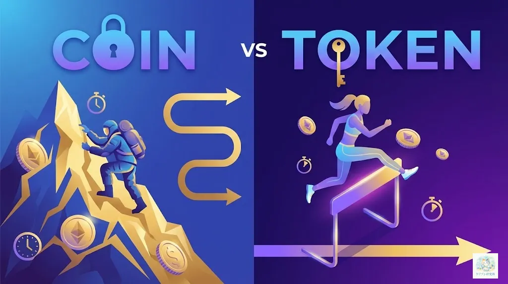 コインとトークンの発行難易度とコストの比較チャート