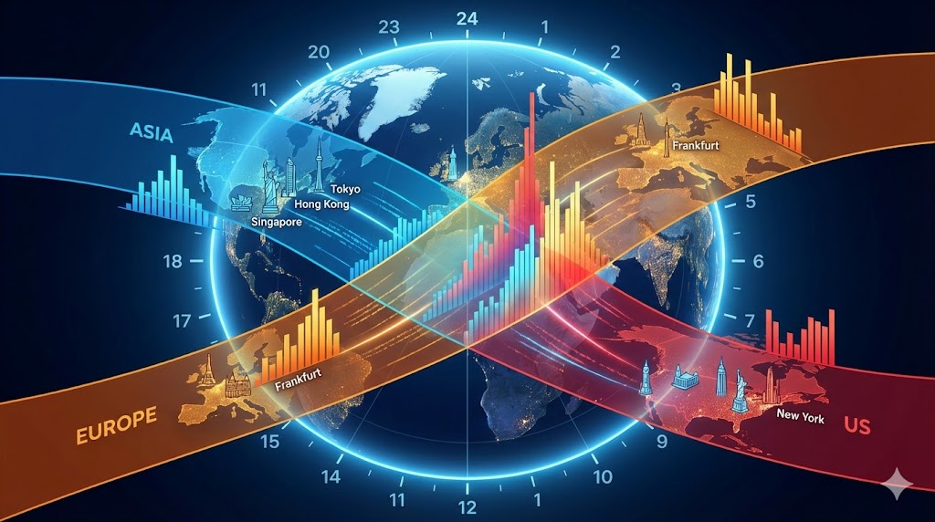 世界3大市場セッションの時間帯
