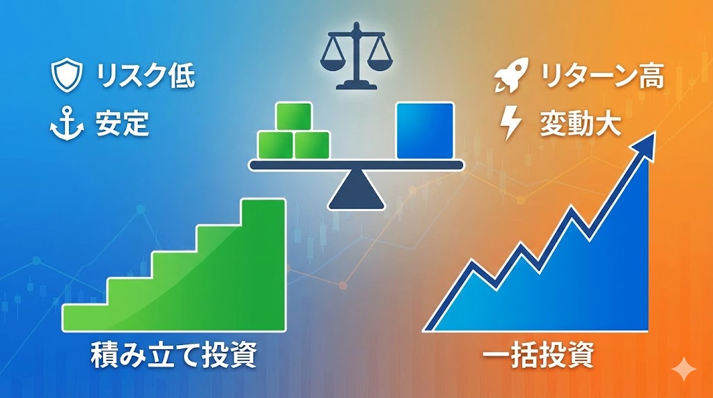 積立投資と一括投資の比較