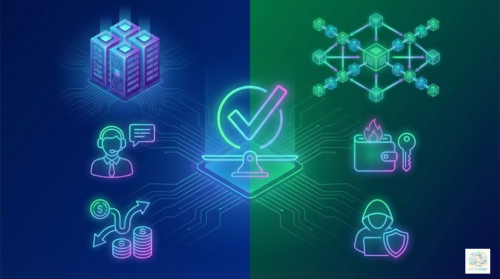 CEX vs DEXの比較表