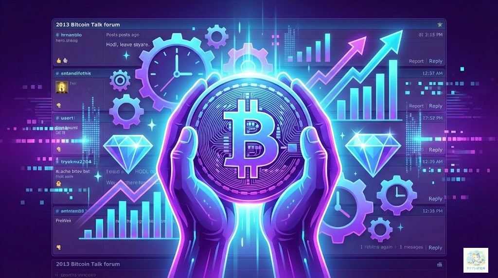 HODL戦略の概念を説明するイラスト