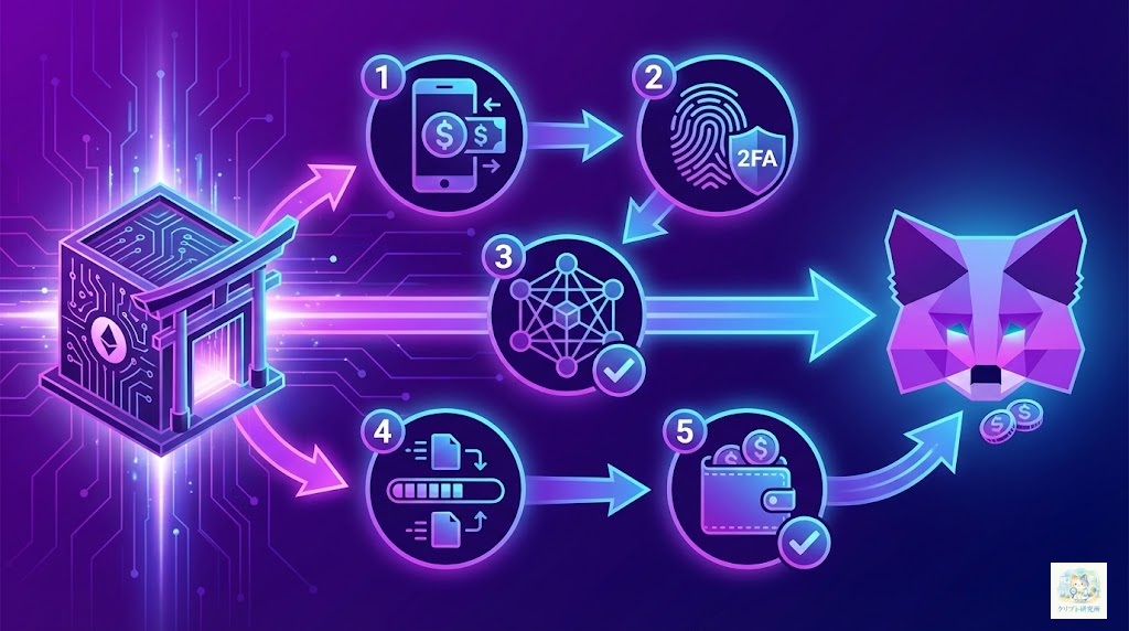 取引所からウォレットへの送金フロー