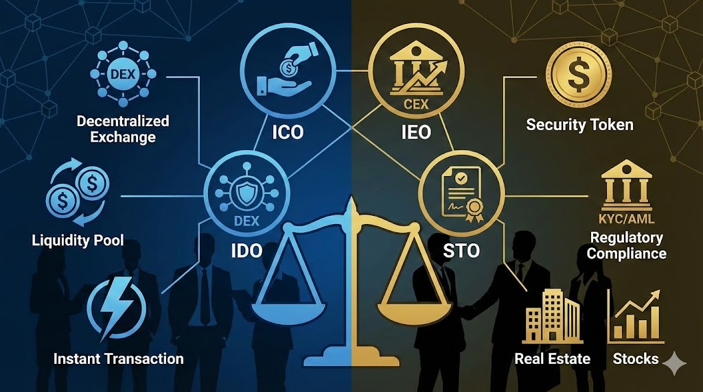 ICO・IEO・IDO・STOの比較