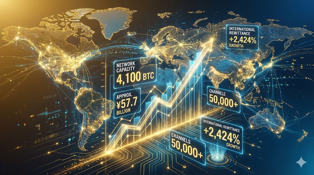ビットコインとライトニングネットワークの送金速度比較