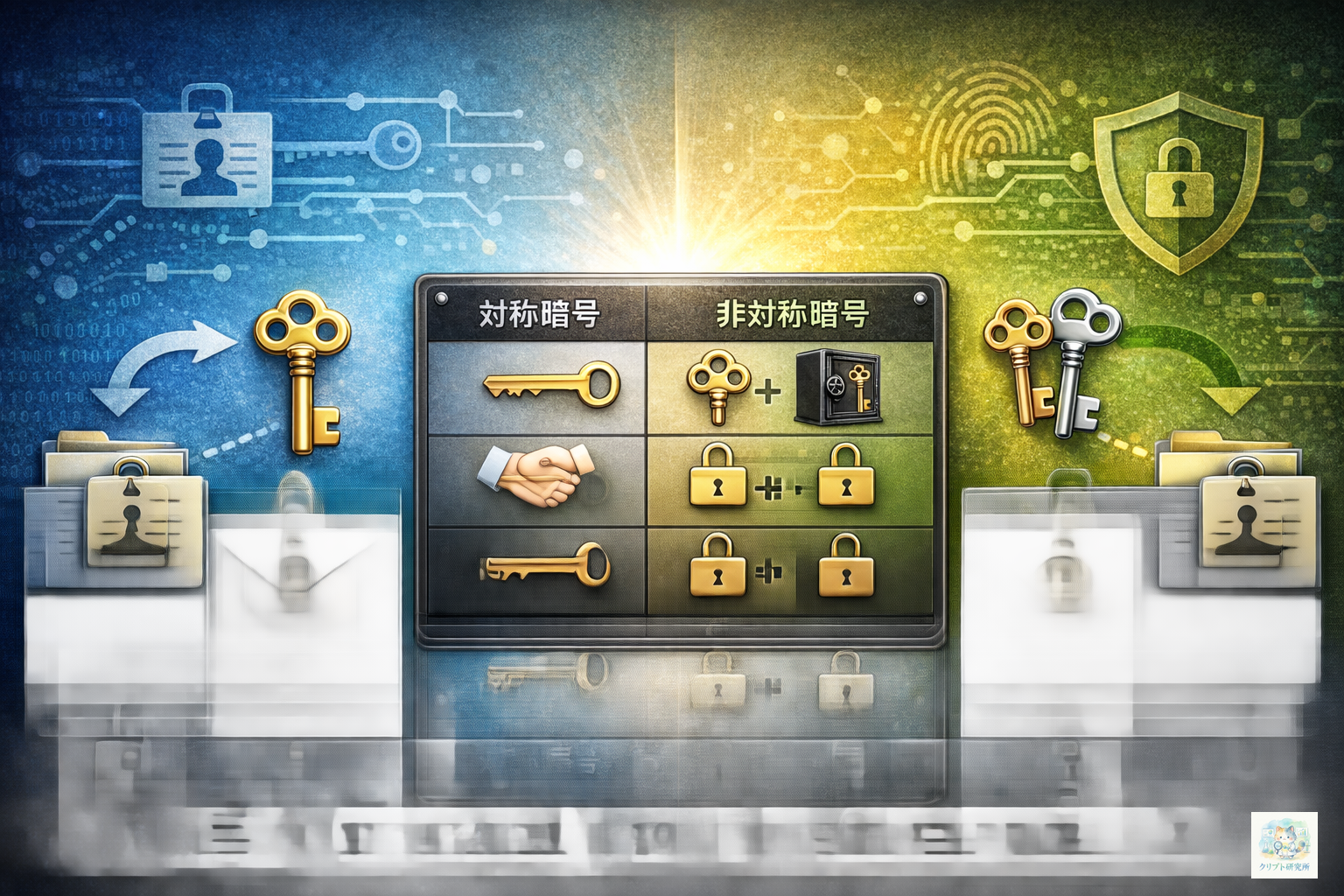 対称暗号と非対称暗号の違い