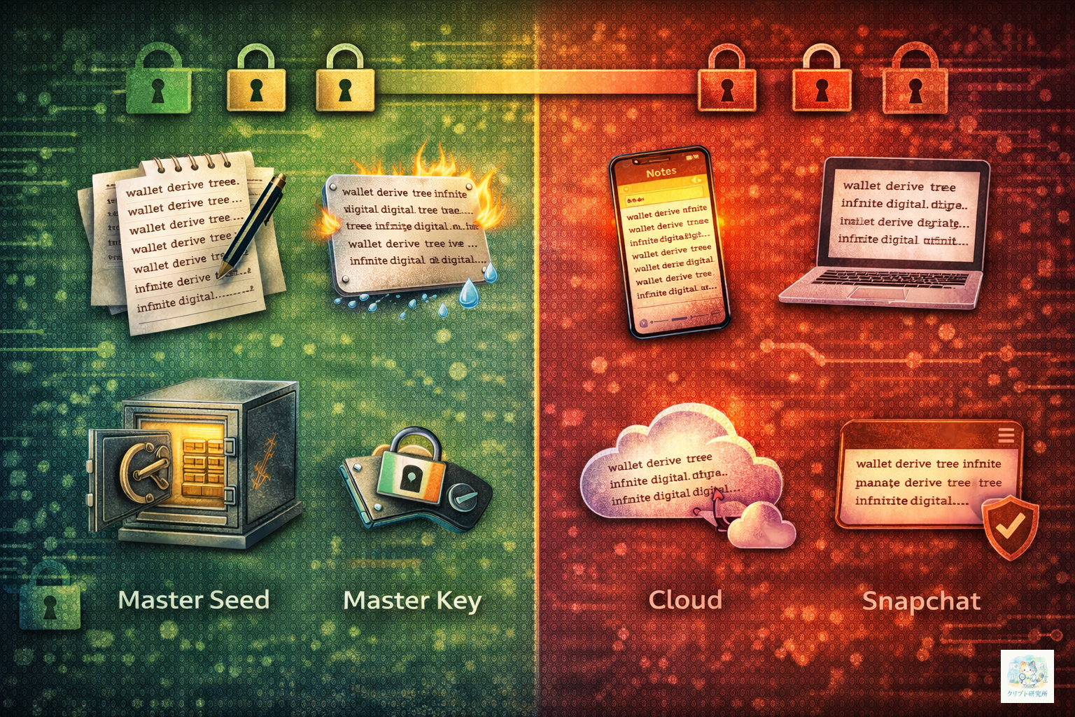 シードフレーズ保管方法