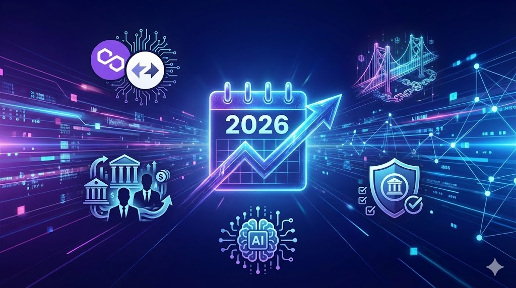 2026年のサイドチェーン動向：PolygonzkEVM、ガス代削減、需要増加を示すイラスト