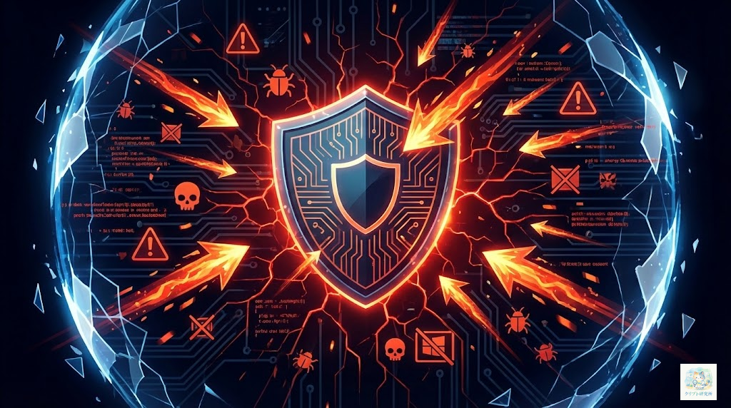 DeFiのリスクとセキュリティ問題を示すイラスト