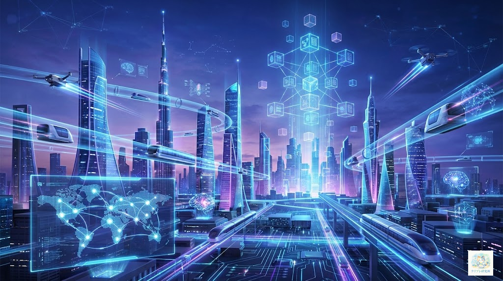 DeFiの将来展望と未来のトレンドを示すイラスト