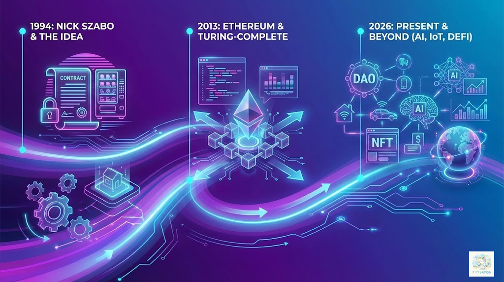 スマートコントラクトの歴史タイムライン