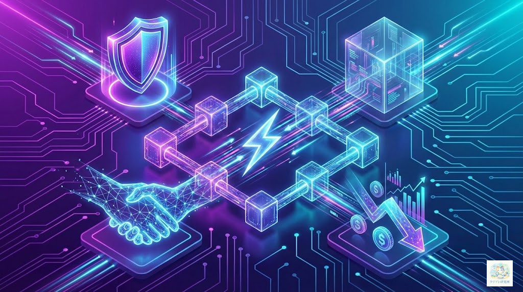 スマートコントラクトのメリット図解