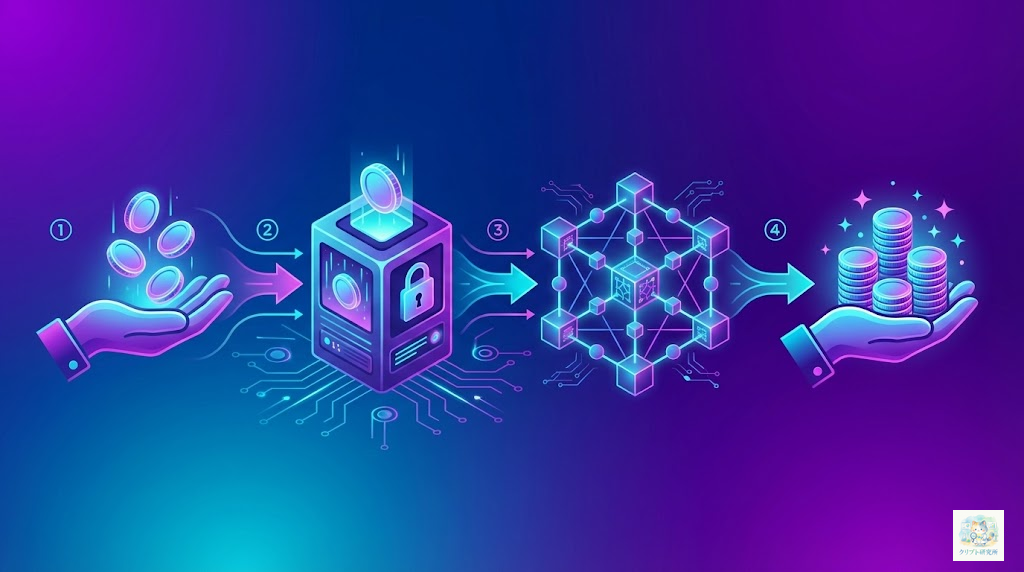ステーキングの仕組みフローイラスト