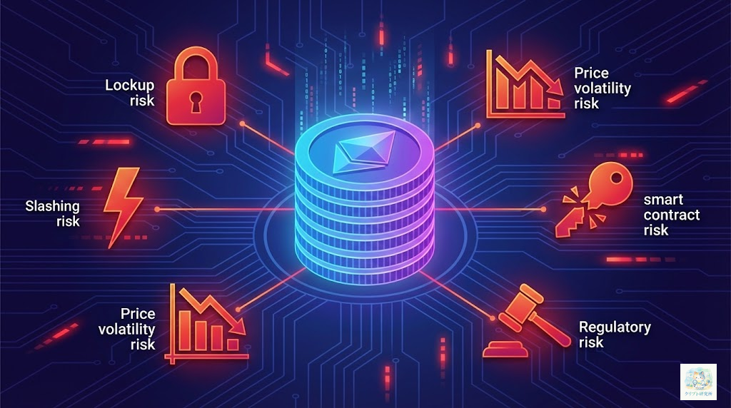 ステーキングのリスクを表すイラスト