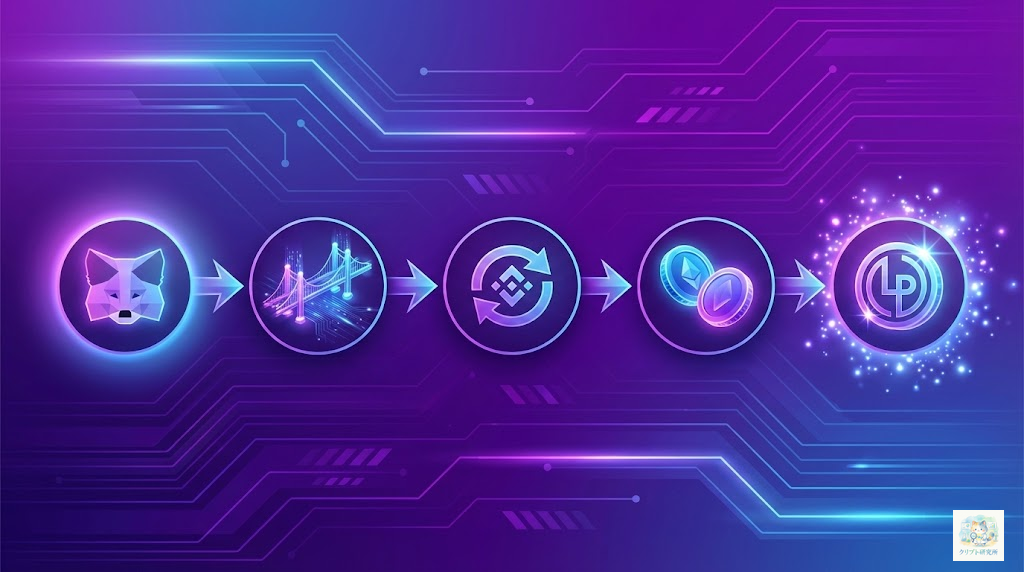 流動性提供の手順フローイラスト